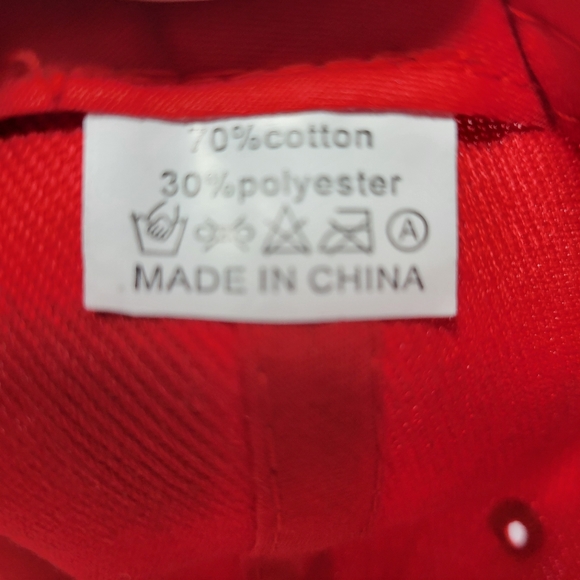 Mens Red Air Force retired Shadow Emblem Hat Hook & Loop adjustable back - Picture 8 of 8